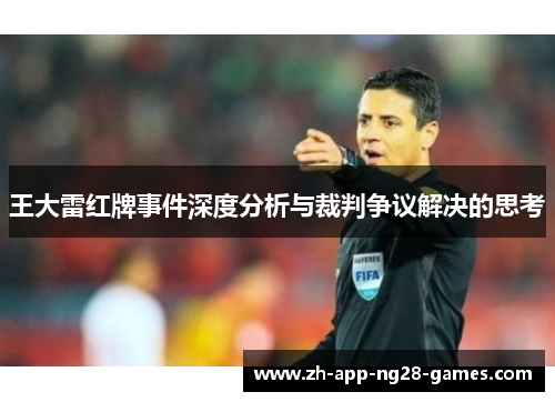 王大雷红牌事件深度分析与裁判争议解决的思考