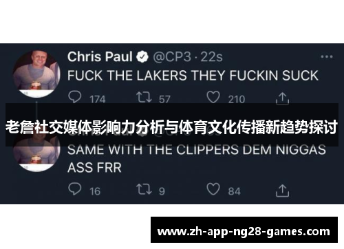 老詹社交媒体影响力分析与体育文化传播新趋势探讨